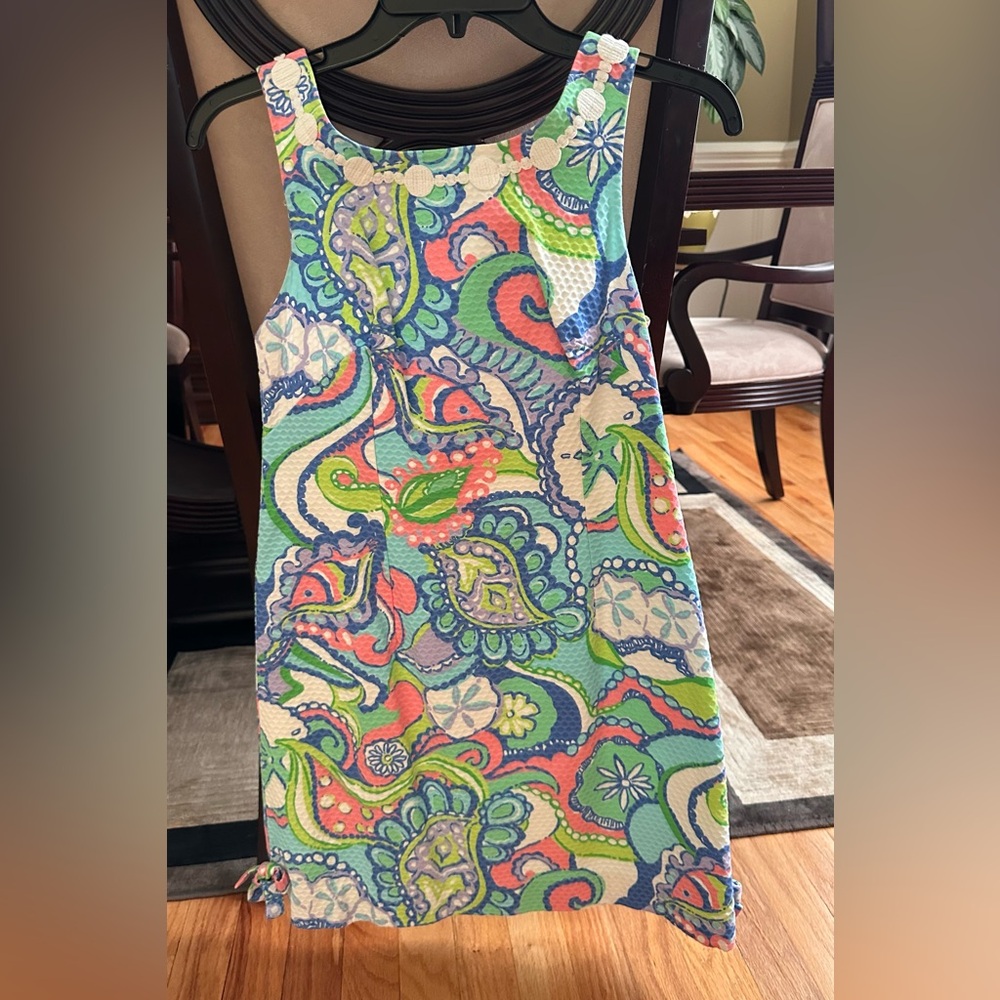 Lilly Pulitzer Multicolor Paisley Shift Dress - Blue, Green, Pink, Orange